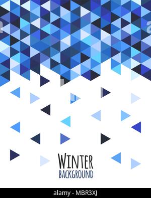 Geometric mosaic pattern from blue triangle Stock Vector