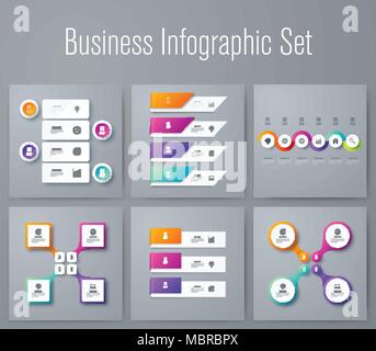 Set with infographics Stock Vector