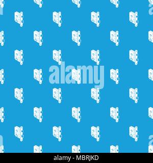 Standard door lock pattern vector seamless blue Stock Vector
