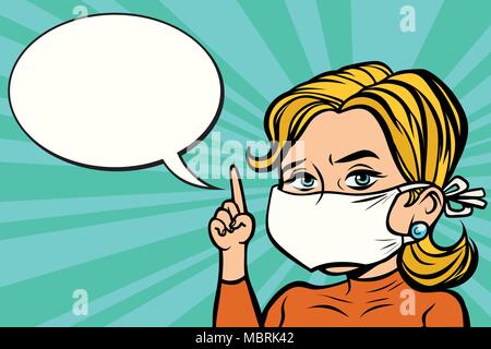 Woman in medical mask Stock Vector