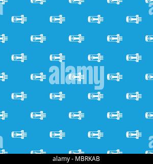 Door lock in section pattern vector seamless blue Stock Vector