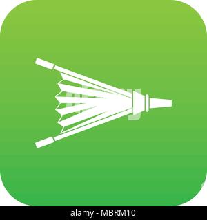 Fire bellows icon digital green Stock Vector