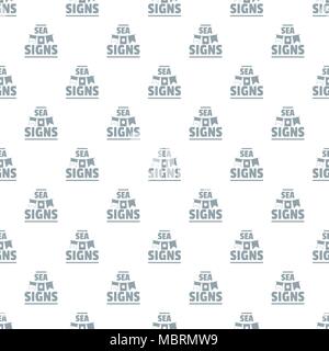 Sea signs pattern vector seamless Stock Vector