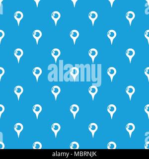 Map pointer pattern vector seamless blue Stock Vector