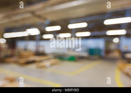 blurred factory workshop background Stock Photo