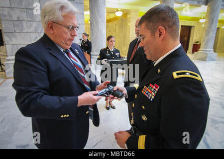 Army Reserve Brig. Gen. Doug Cherry (right), Commanding General, 76th ...