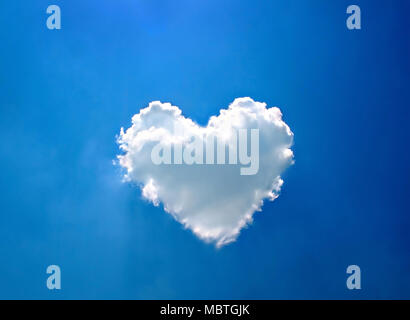 Heart cloud on the blue sky Stock Photo