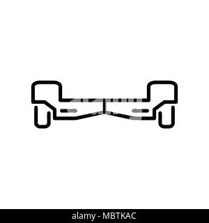 Hoverboard icon simple flat style vector illustration. Stock Vector