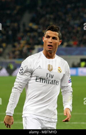 LVIV, UKRAINE - NOVEMBER, 25: Cristiano Ronaldo of FC Real