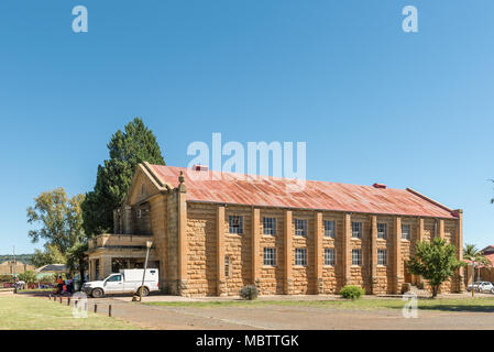 LADYBRAND, SOUTH AFRICA - MARCH 12, 2018: The town hall in Ladybrand, a town in the eastern Free State Province near the border with Lesotho Stock Photo