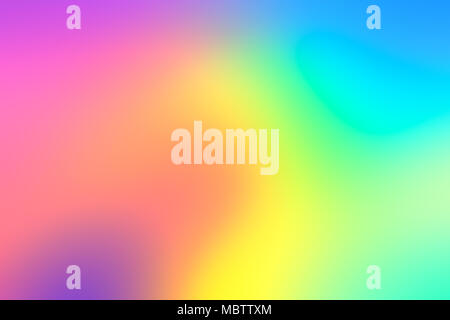 Blur holographic neon foil background. Stock Photo