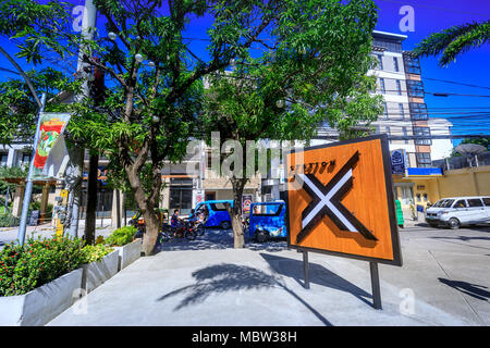 Boracay, Philippines - Nov 18, 2017 : Sign of Station X mall in Boracay Stock Photo