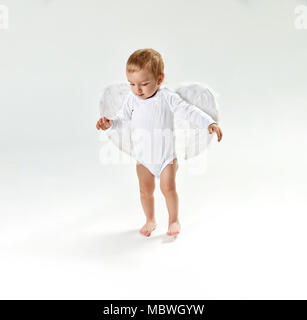 Portrait of a happy little baby angel Stock Photo