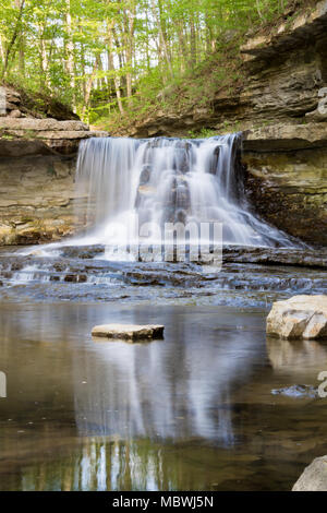 Waterfalls in McCormick's Creek State Park, Spencer Indiana Stock Photo