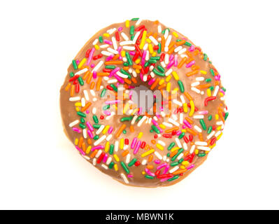 Maple Sprinkle Donuts on a White Background Stock Photo