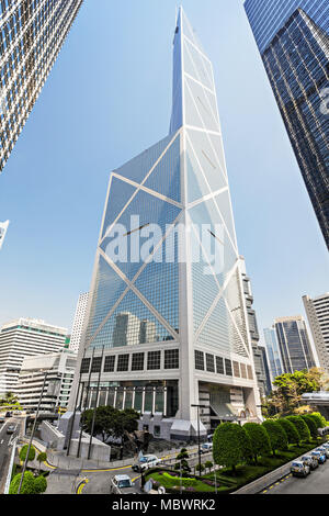 HONG KONG - FEBRUARY 22: Bank of China tower on February 22, 2011 in Hong Kong. 367 meters 'BOC' one of the tallest in Hong Kong seen as violation of  Stock Photo