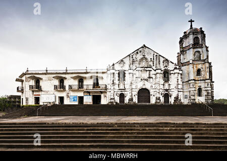 Our Lady of the Gate Parish (Daraga church)  in Legazpi, Philippines Stock Photo