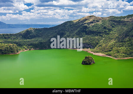 Lake inside Taal volcano near Manila, Philippines Stock Photo