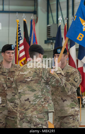 Lt. Col. Joshua, 1st Reconnaissance Squadron instructor pilot, signals ...