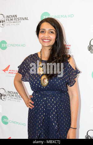 Los Angeles, USA. 11th April, 2018. IFFLA Festival Producer Setu Raval at Opening Night Red Carpet for the Los Angeles premiere of IN THE SHADOWS at the Indian Film Festival of Los Angeles in Regal LA LIVE: A Barco Innovation Center. Credit: Vladimir Yazev/Alamy Live News. Stock Photo