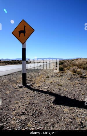 Road sign, road signs, Reserva Nacional Salinas y Aguada Blanca ...