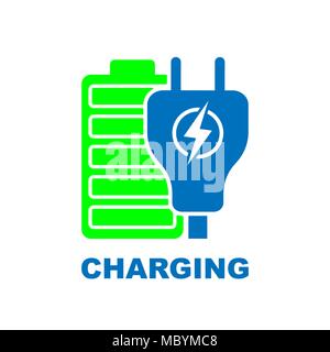 Charge Battery flat vector pictograph. Flat icon style for graphic design Stock Vector