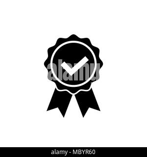 Approved or certified medal icon. Award symbol Stock Vector