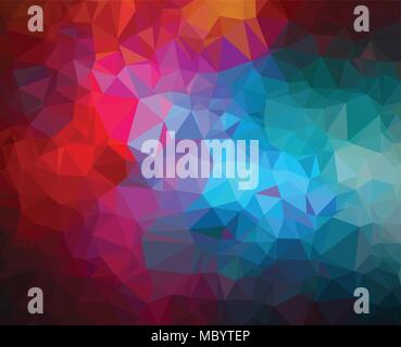 Multicolor polygonal illustration, which consists of triangles. Geometric background in Origami style with a gradient. Triangular design for business. Stock Vector