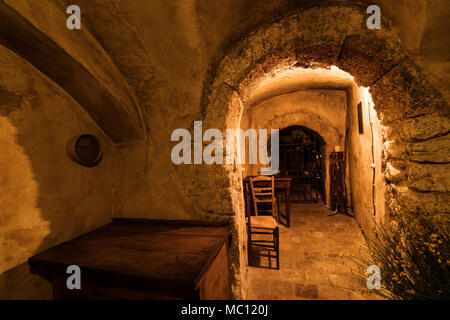 Medieval stone archway in Santo Stefano di Sessanio village; Gran Sasso National Park; Abruzzo; Italy; Europe Stock Photo