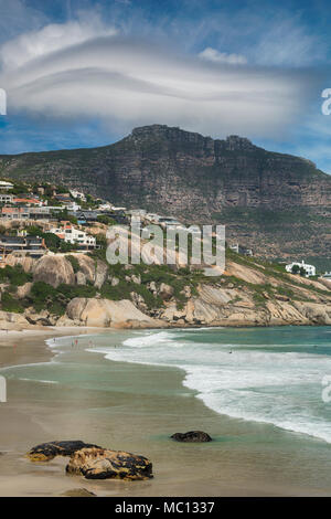 Top rated surfing beach, Atlantic Ocean, Llandudno cove beach, Cape Town, South Africa Stock Photo