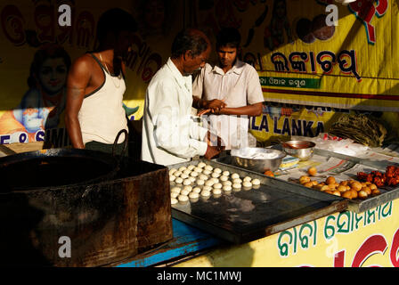 small snacks shop in the street in india Stock Photo
