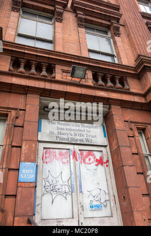 The now derelict Samaritan Hospital for Women on  Marylebone Road, NW1, UK Stock Photo