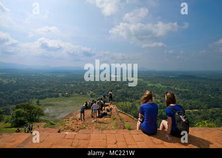 Horizontal view from the top of Sigiriya or Lions Rock in Sri Lanka. Stock Photo