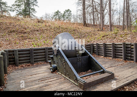 The Dictator mortar at a civil war battlefield. Stock Photo