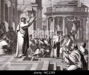 Paul Preaching At Athens (The Areopagus Sermon) Acts New Testament from ...