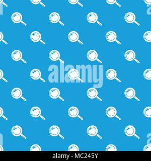 Magnifier pattern vector seamless blue Stock Vector