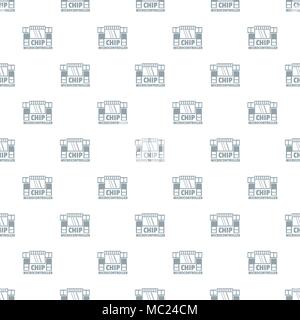 Chip microcontroller pattern vector seamless Stock Vector