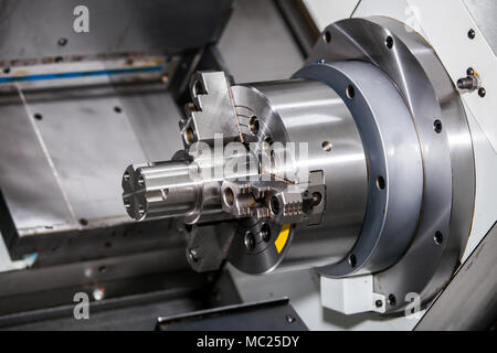 CNC Lathe machine Stock Photo