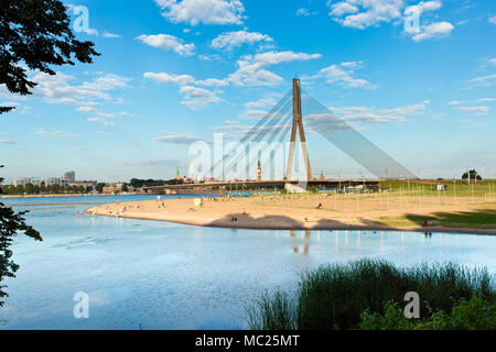 Vansu bridge in Riga Stock Photo