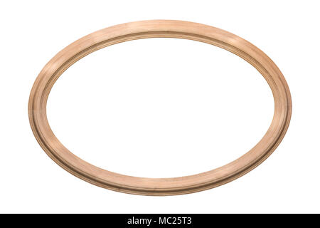 Oval wooden frame Stock Photo