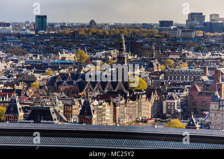 Aerial view of Amsterdam city, Holland Stock Photo