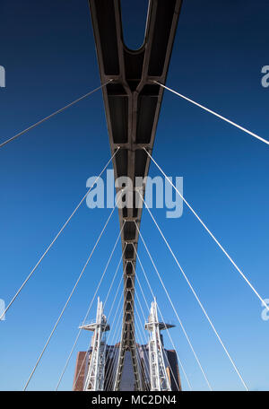 The Millennium Bridge at Salford Quays, Greater Manchester England UK Stock Photo