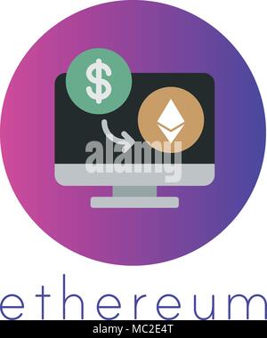Blockchain vector concept illustration Stock Vector