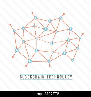 Blockchain vector cocnept  illustration Stock Vector