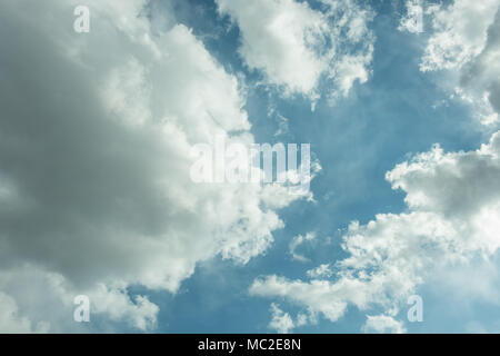 It is the sky of Korea. In Korea, it is difficult to see clear sky because air pollution is severe. The above picture was taken the day after rain. Stock Photo