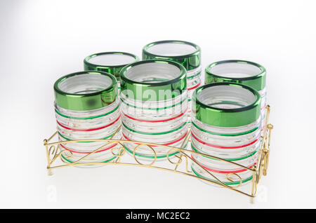 food containers on white background. Stock Photo