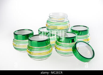 food containers on white background. Stock Photo