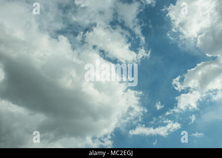 It is the sky of Korea. In Korea, it is difficult to see clear sky because air pollution is severe. The above picture was taken the day after rain. Stock Photo