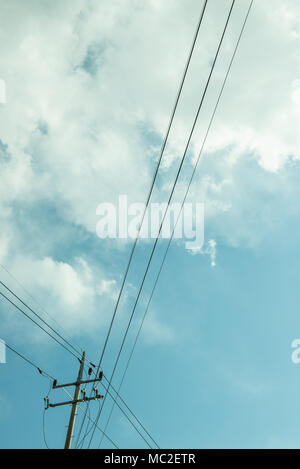 It is the sky of Korea. In Korea, it is difficult to see clear sky because air pollution is severe. The above picture was taken the day after rain. Stock Photo