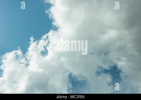 It is the sky of Korea. In Korea, it is difficult to see clear sky because air pollution is severe. The above picture was taken the day after rain. Stock Photo